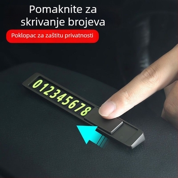 Metalna magnetska privremena pločica za parkiranje, skriveni dizajn, model Y-3
