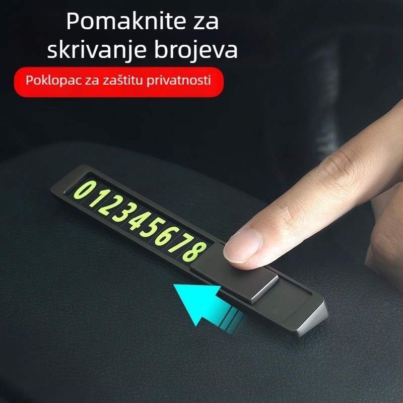 Metalna magnetska privremena pločica za parkiranje, skriveni dizajn, model Y-3