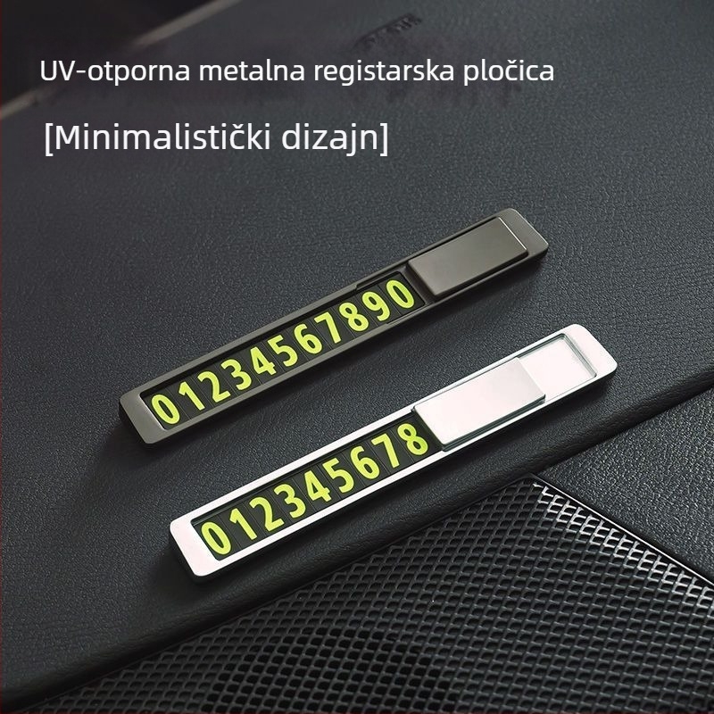 Metalna magnetska privremena pločica za parkiranje, skriveni dizajn, model Y-3
