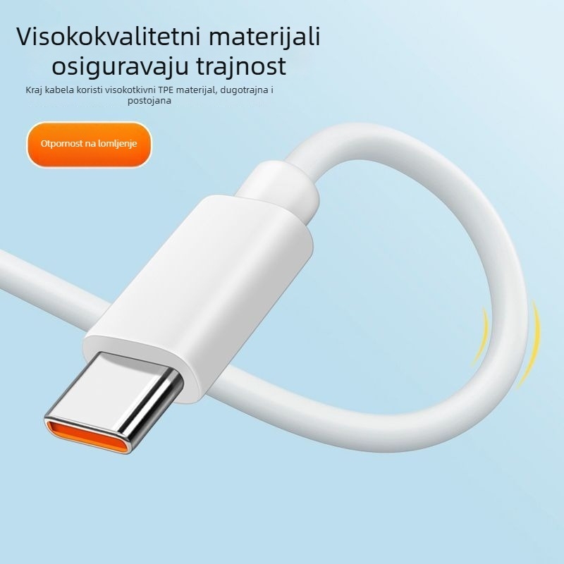 Type-C USB kabel, brzo punjenje, 120W, TPE materijal, jednospojni konektor