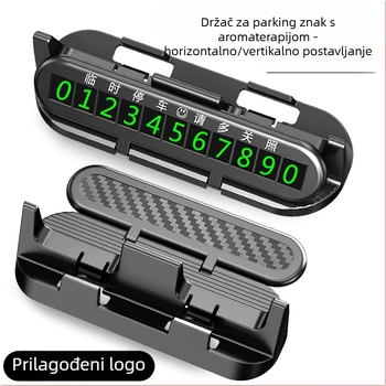 Skriveni nosač za telefon u automobilu sa privremenom tablicom za parkiranje i aromaterapijom • Model 00210 • Materijal: plastika • Ispis logotipa moguć