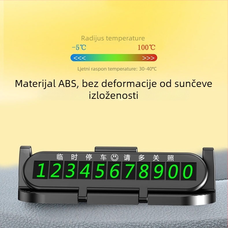 Skriveni nosač za telefon u automobilu sa privremenom tablicom za parkiranje i aromaterapijom • Model 00210 • Materijal: plastika • Ispis logotipa moguć