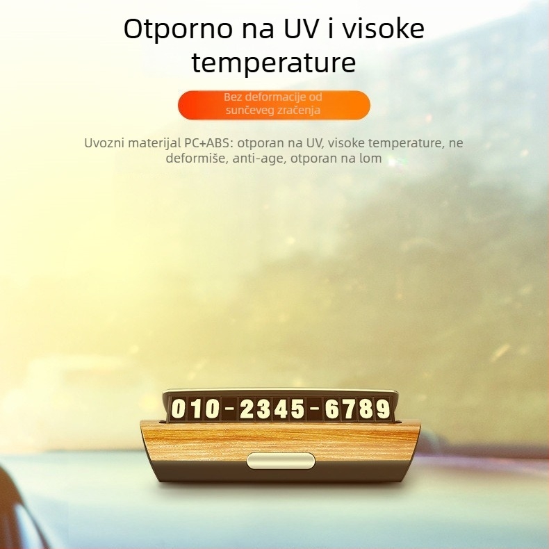 Privremena skrivena pločica za parkiranje automobila, noćno svjetleća, model 1600, tvrtka Changguan, težina 100 g