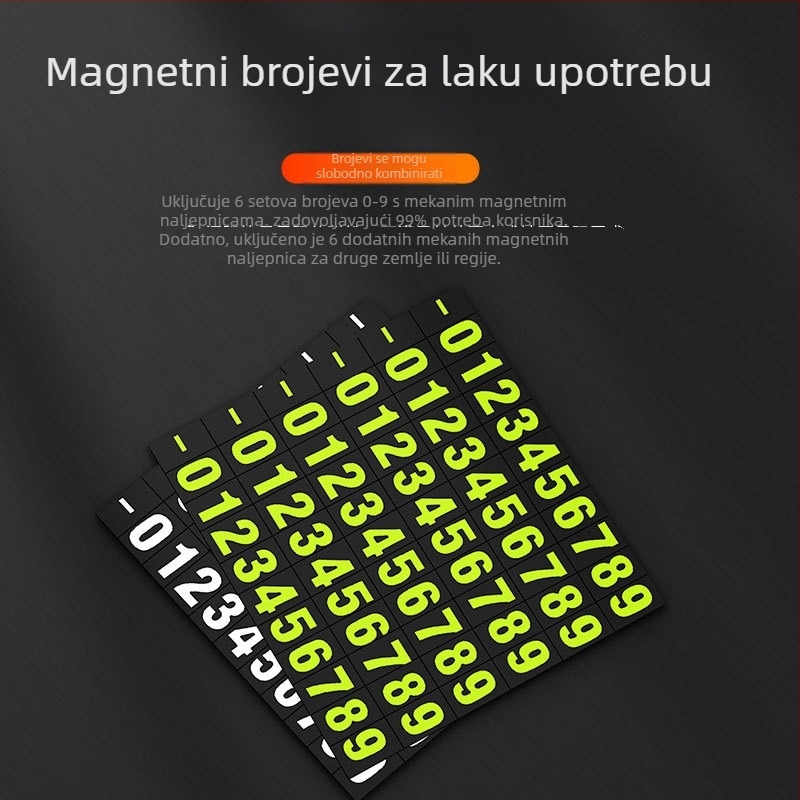 Privremena skrivena pločica za parkiranje automobila, noćno svjetleća, model 1600, tvrtka Changguan, težina 100 g