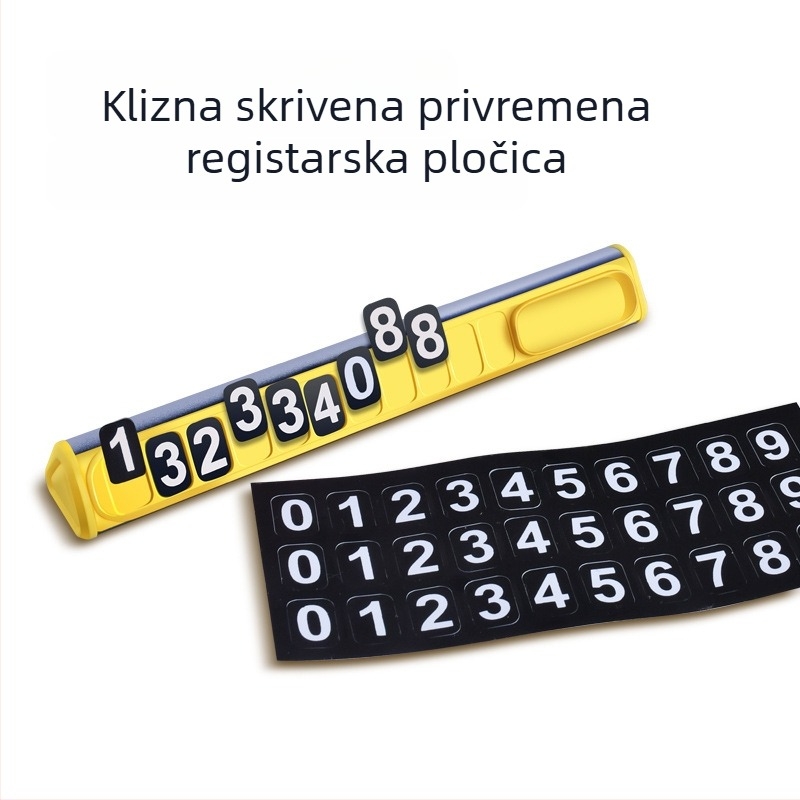 Skrivena privremena tablica za parkiranje, model T10, plastična, noćno svjetlo, mogućnost ispisa logotipa