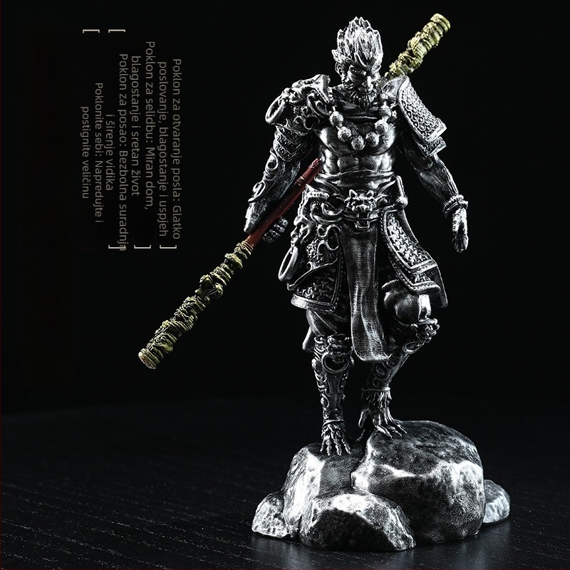 Sun Wukong statue od smole – ručno izrađena auto unutarnja dekoracija, moderni minimalistički dizajn