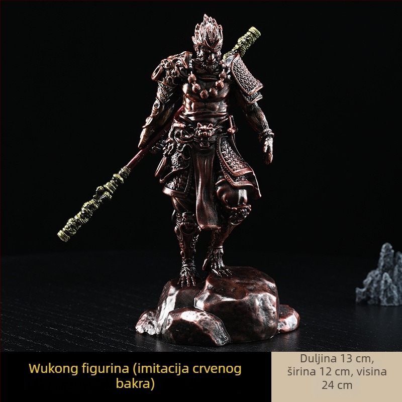 Sun Wukong statue od smole – ručno izrađena auto unutarnja dekoracija, moderni minimalistički dizajn
