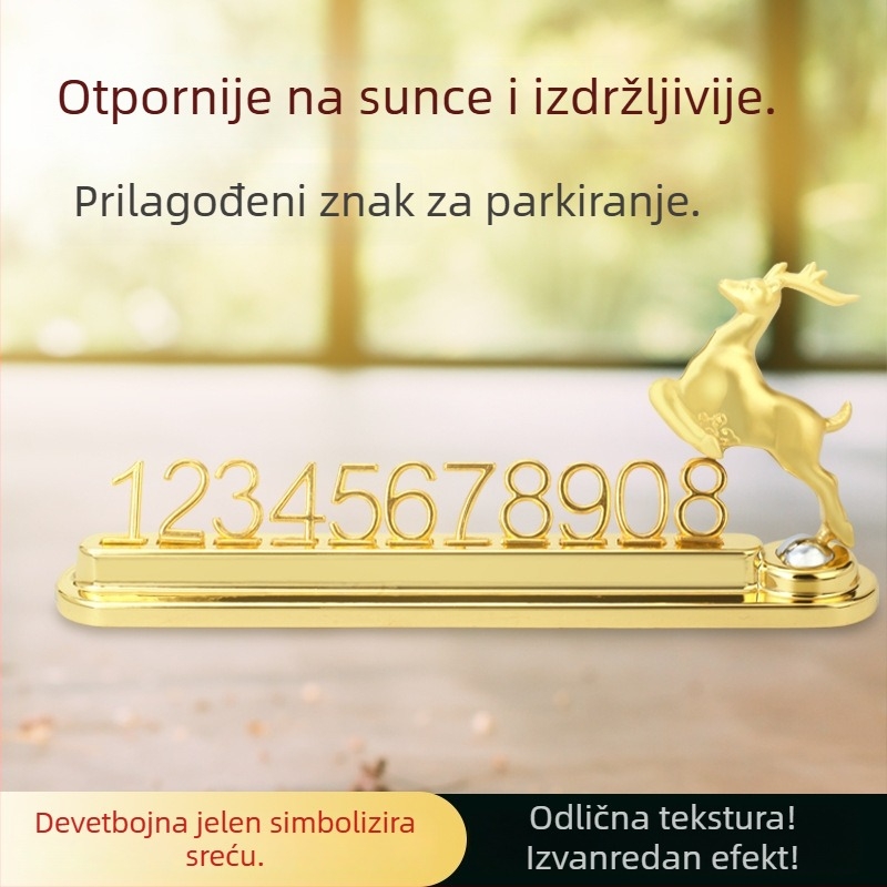 Privremena pločica za parkiranje automobila, metalna, model YH-L2061, otisnuti logo, licencirana privatna etiketa, prilagodba dostupna