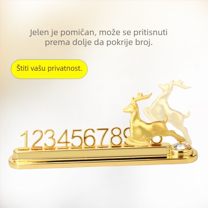 Privremena pločica za parkiranje automobila, metalna, model YH-L2061, otisnuti logo, licencirana privatna etiketa, prilagodba dostupna