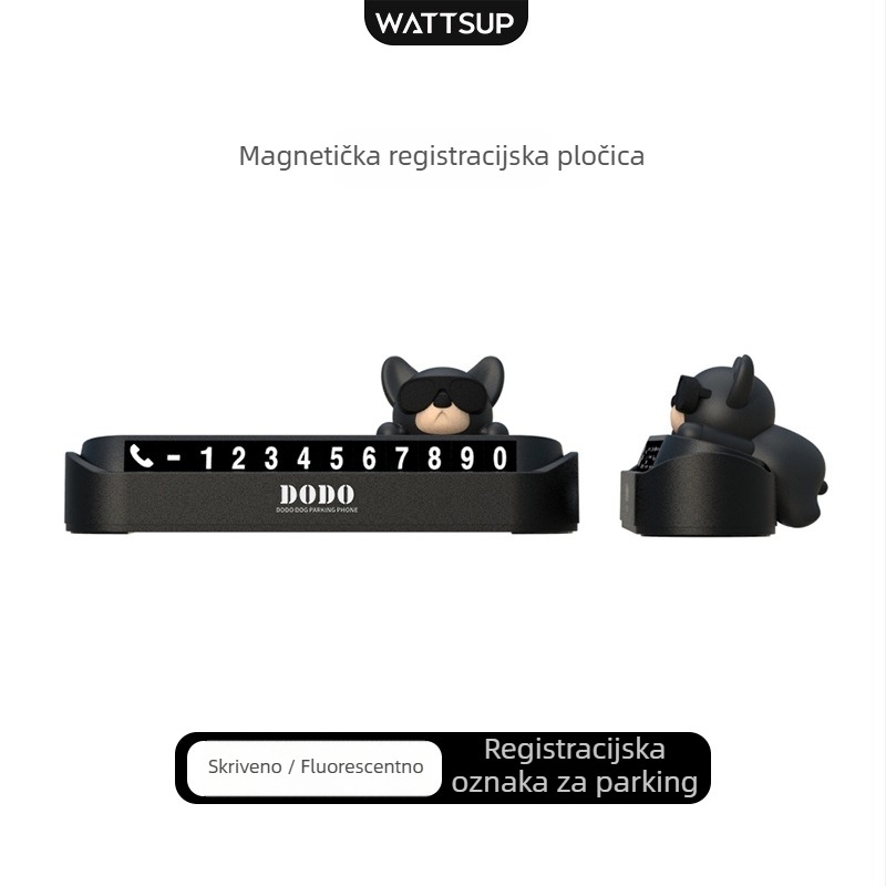 Wattsup Elektronički privremeni znak za parkiranje autom s brojem telefona, plastično kućište