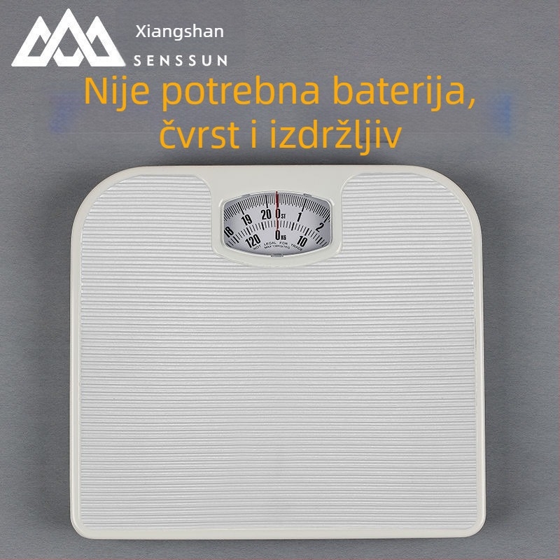 Mehanička vaga za tjelesnu težinu, opruga, metalno kućište, model s pokazivačem, kućna zdravstvena vaga, pogodna za studente
