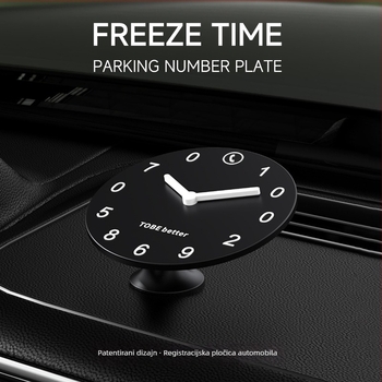 Plastična privremena tablica za parkiranje, prilagodljiva, s otiskom logotipa (model Clock number plate)