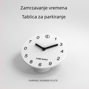 Plastična privremena tablica za parkiranje, prilagodljiva, s otiskom logotipa (model Clock number plate)