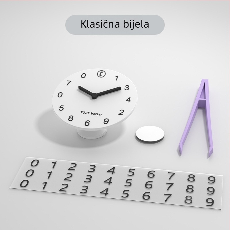 Plastična privremena tablica za parkiranje, prilagodljiva, s otiskom logotipa (model Clock number plate)
