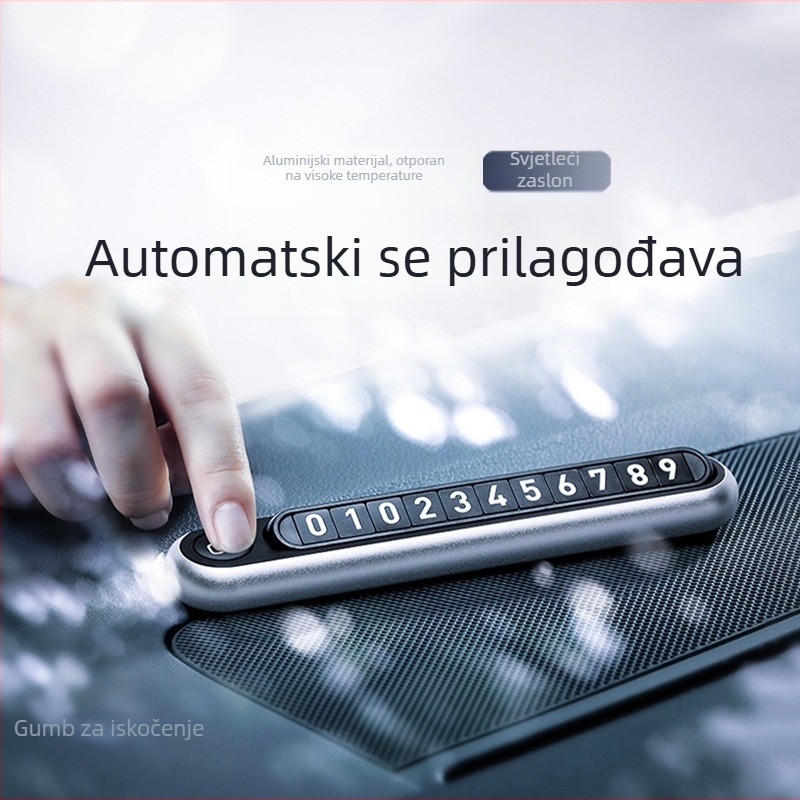 Diskretna tablica za parkiranje auta – metal, brend Late island, mogućnost prilagođavanja