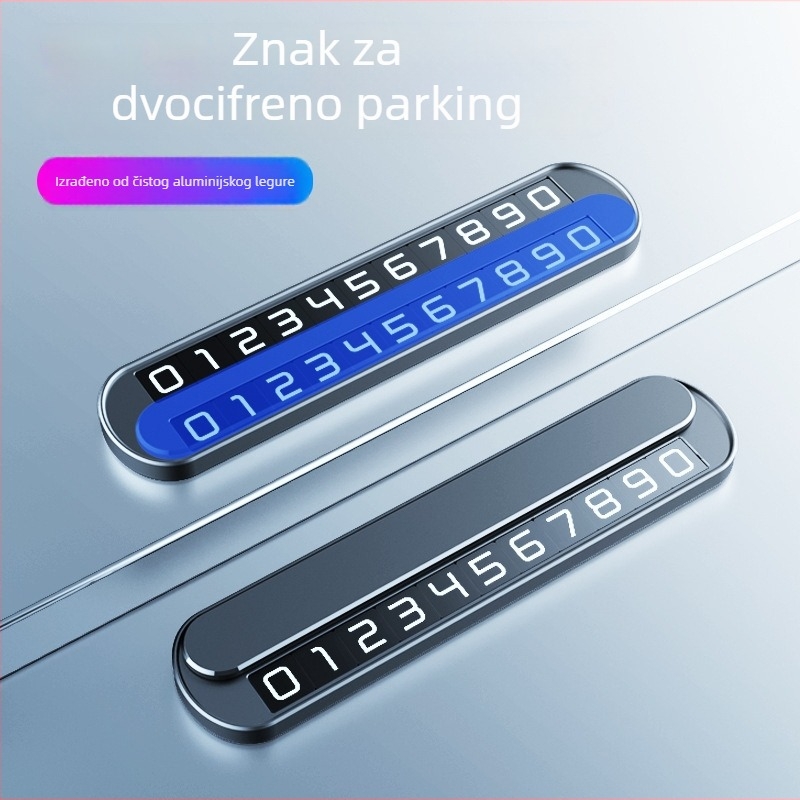 Skriveni metalni privremeni znak za parkiranje (Model T4, Nabalu, mogućnost ispisa logotipa)