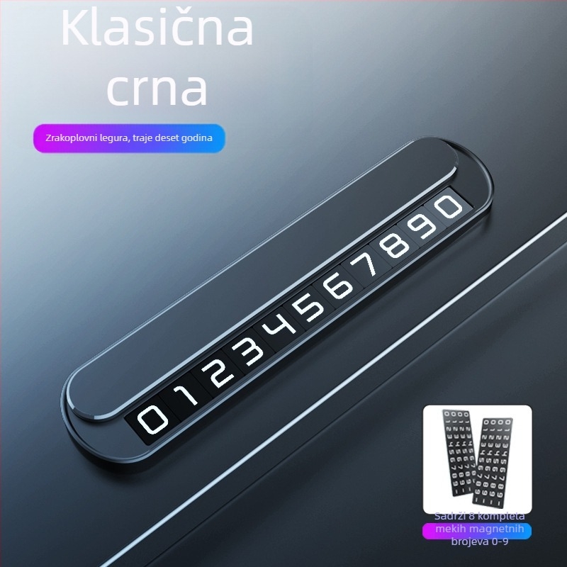 Skriveni metalni privremeni znak za parkiranje (Model T4, Nabalu, mogućnost ispisa logotipa)