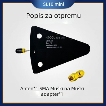 SL10Mini Logaritamska Periodična Antena - 50 kHz–3 GHz, niska frekvencija, visok dobitak, usmjerena prijemna antena za satelit