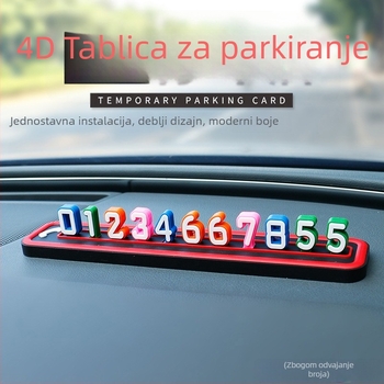 Bevis 4D parkirna kartica za automobil — jednostavan dizajn, privremeno parkiranje, prilagodba, PVC mekana guma, otisak logotipa, model Stop Sign