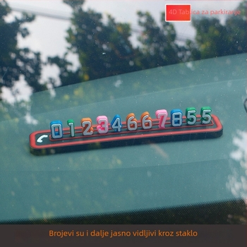Bevis 4D parkirna kartica za automobil — jednostavan dizajn, privremeno parkiranje, prilagodba, PVC mekana guma, otisak logotipa, model Stop Sign