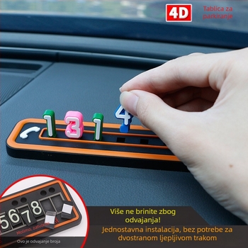 Bevis 4D parkirna kartica za automobil — jednostavan dizajn, privremeno parkiranje, prilagodba, PVC mekana guma, otisak logotipa, model Stop Sign