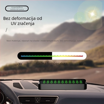 Sakrivena privremena tablica za parkiranje – plastična, model YH1005, prilagodljiva, s otisnutim logom