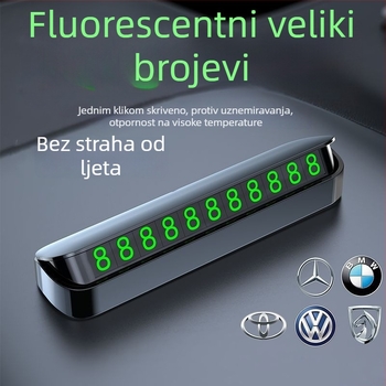 Junlong Skrivena tablica registracije automobila, plastika, model P01, prilagodljiva s tiskanim logom
