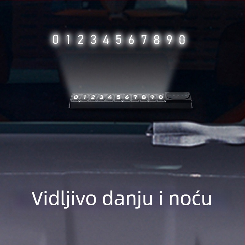 Skrivena magnetska registarska pločica za automobil – model Little One H10, plastični materijal, logo OK, marka Chenghe