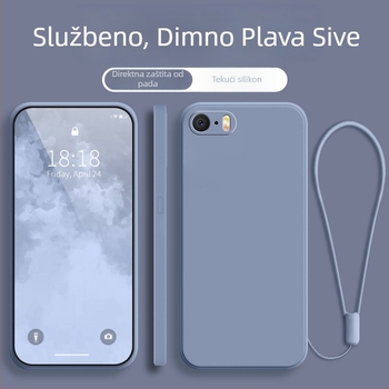 Kućište za iPhone SE serije (1.–4. generacija), potpunu zaštitu, otporan na padove, crno