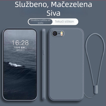 Kućište za iPhone SE serije (1.–4. generacija), potpunu zaštitu, otporan na padove, crno