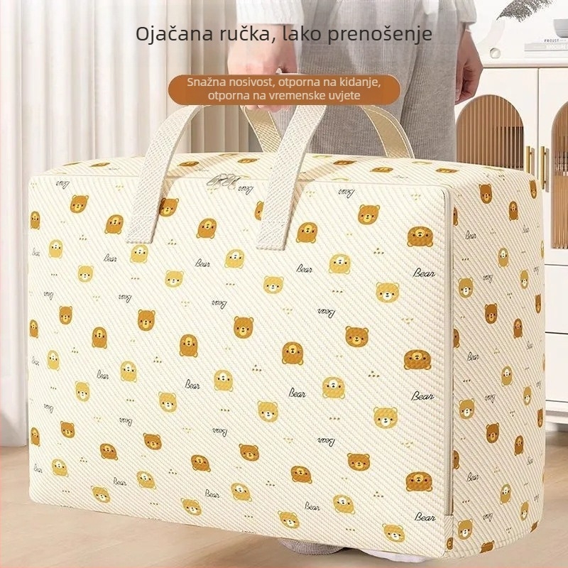 Torba za skladištenje deke, velika kapaciteta, vodootporna, od netkanog materijala, višenamjenska za putovanja i spavaću sobu