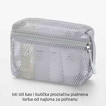 Kockasta kozmetička torbica, prijenosna poliester torbica za putovanje i šminku, japanski stil