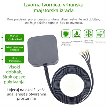 Kabinetska antena za DTU/NB/3G/4G module – četiri-u-jednom univerzalna antena, cijeli raspon 4G/5G