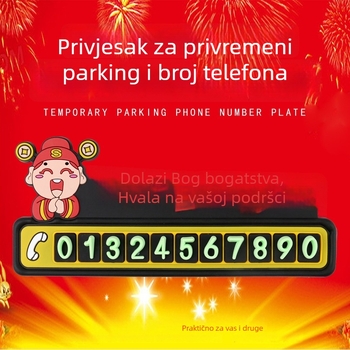 Auto-dodatak: 3D crtić Bog bogatstva znak za parkiranje, PVC, model 9215, mogućnost logotipa, prilagodljivo, brend Thousand Oaks