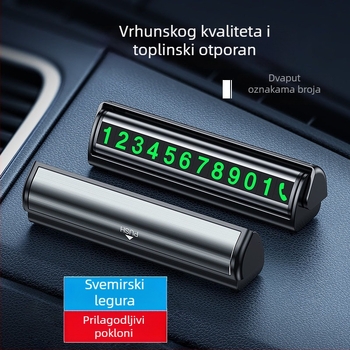 Skriveni dvostruki metalni znak za parkiranje - metalna konstrukcija, tiskano logo, brend Pinker