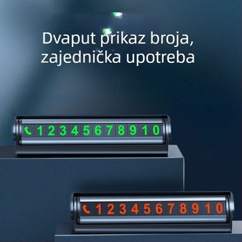 Skriveni dvostruki metalni znak za parkiranje - metalna konstrukcija, tiskano logo, brend Pinker