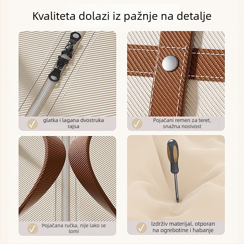 Torba za preseljenje od netkanog materijala, kubični oblik, višestruka namjena za putovanja i skladištenje