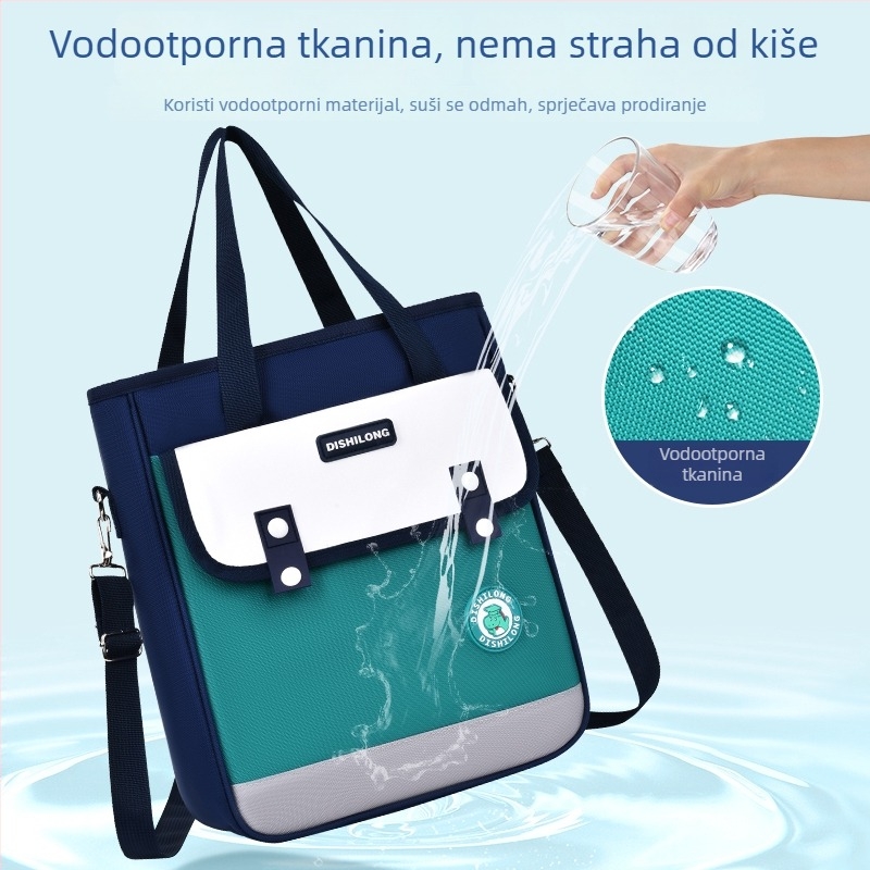Najlonska torba za dopunske nastave za osnovnoškolce, vodootporna i izuzetno lagana, podstava od poliestera, unisex crossbody torba za izvanškolsku nastavu