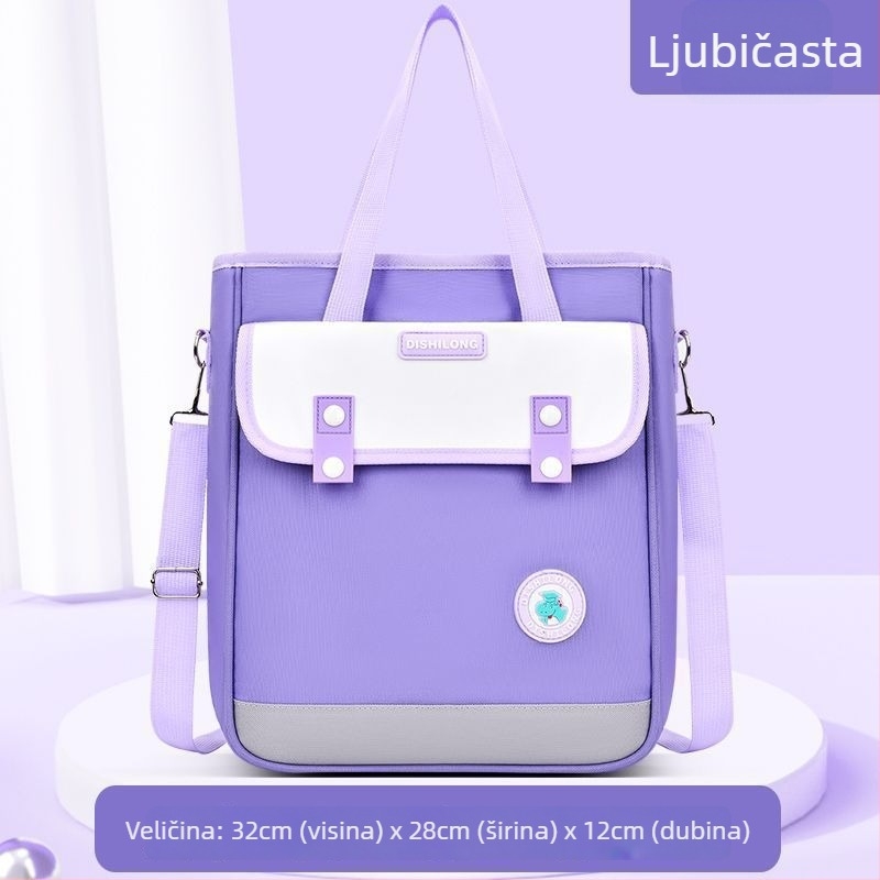 Najlonska torba za dopunske nastave za osnovnoškolce, vodootporna i izuzetno lagana, podstava od poliestera, unisex crossbody torba za izvanškolsku nastavu
