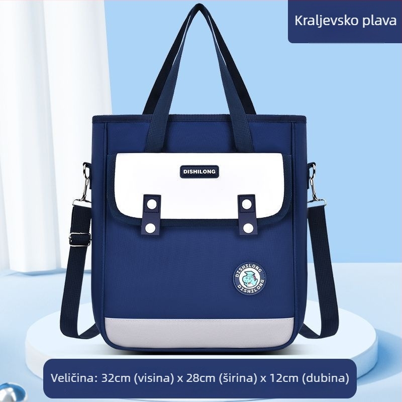 Najlonska torba za dopunske nastave za osnovnoškolce, vodootporna i izuzetno lagana, podstava od poliestera, unisex crossbody torba za izvanškolsku nastavu