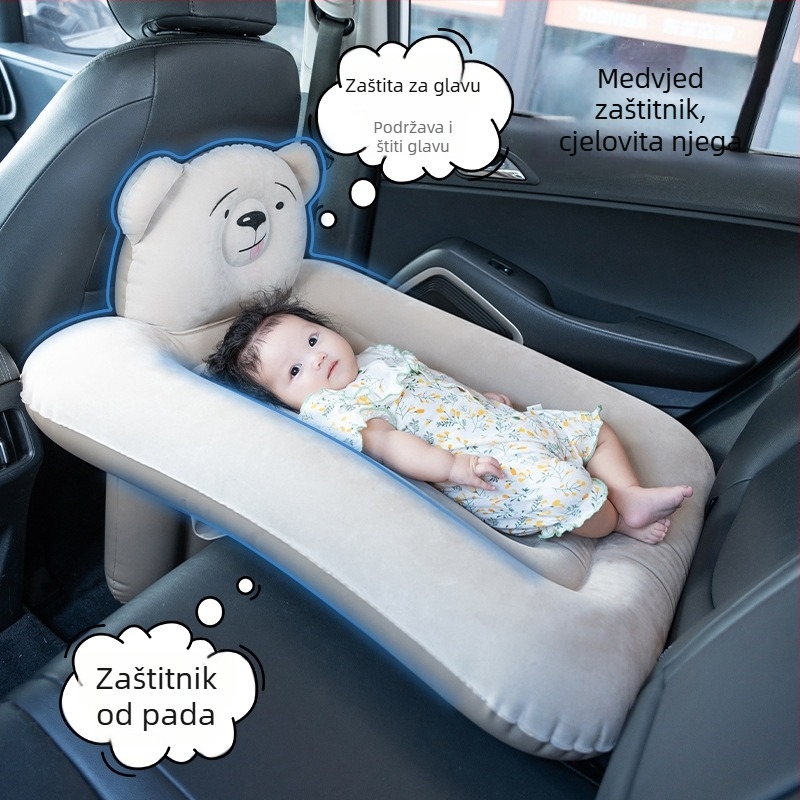 Naduvljivo dječje automobilno ležište za stražnje sjedalo; površina od poliestera; nosivost 25 kg; težina 0,5 kg; marka Xintianyou