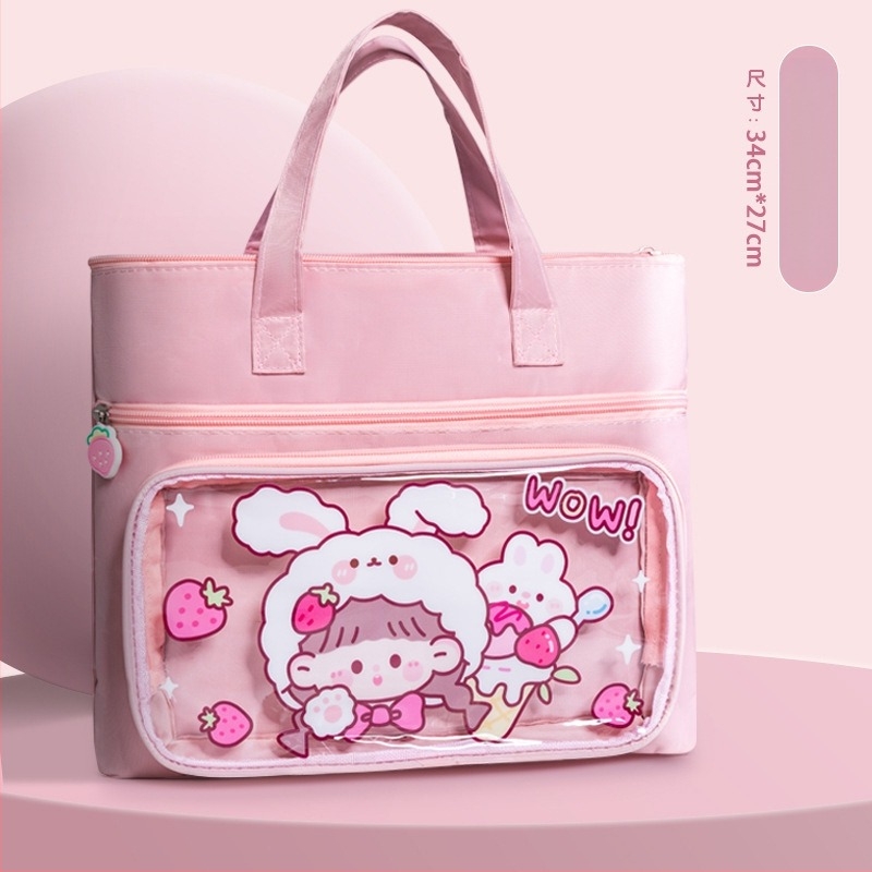 Torba za dopunske nastave za učenike osnovne škole, unisex, Oxford platno, vodootporna, proširivi kapacitet, podstava od poliestera, uzorak anime (Oxford platno; Vodootporna; Proširivi kapacitet; Podstava od poliestera; Uzorak anime)