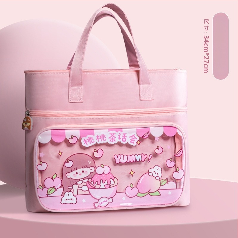 Torba za dopunske nastave za učenike osnovne škole, unisex, Oxford platno, vodootporna, proširivi kapacitet, podstava od poliestera, uzorak anime (Oxford platno; Vodootporna; Proširivi kapacitet; Podstava od poliestera; Uzorak anime)