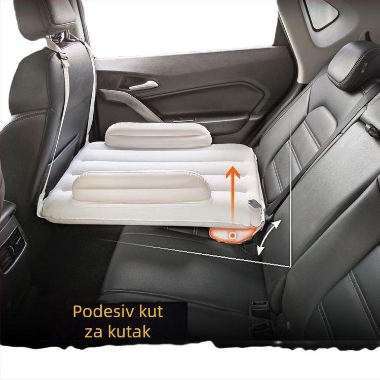 Naduvni madrac za stražnje sjedalo za putovanje s bebom i djetetom (univerzalna kompatibilnost automobila; način nadimanja: drugo; bez prilagodbe)