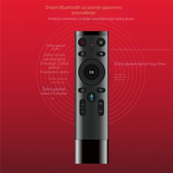 Yuntianshi V7 Android 4K set-top box s glasovnim upravljanjem, 8‑jezgreni procesor, 8GB RAM, 128GB pohrane, Bluetooth i Wi‑Fi