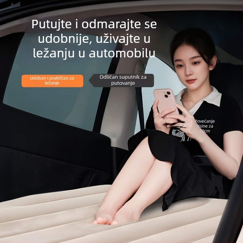 Automobilski napuhani madrac za prtljažnik Tesla Model Y – Enjoy Space, PVC površina, težina 3,7 kg, nosivost 300 kg