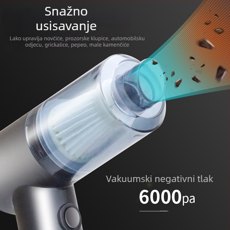 Ručni bežični usisivač s usisom 5500 Pa, 45 W, 3,7 V, punjiv