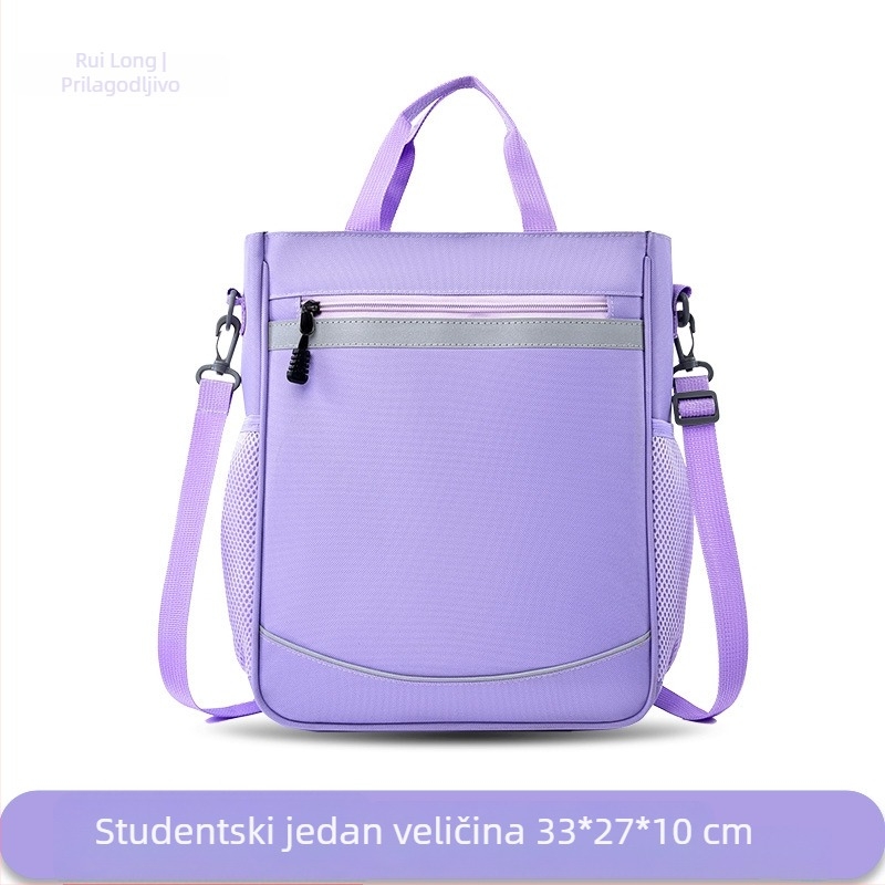 Školska torba za osnovnu školu s prilagođenim logotipom, Oxford tkanina, unisex, crossbody torba, prozračna, izdržljiva, reflektirajuća za noćnu sigurnost, podstava od poliestera