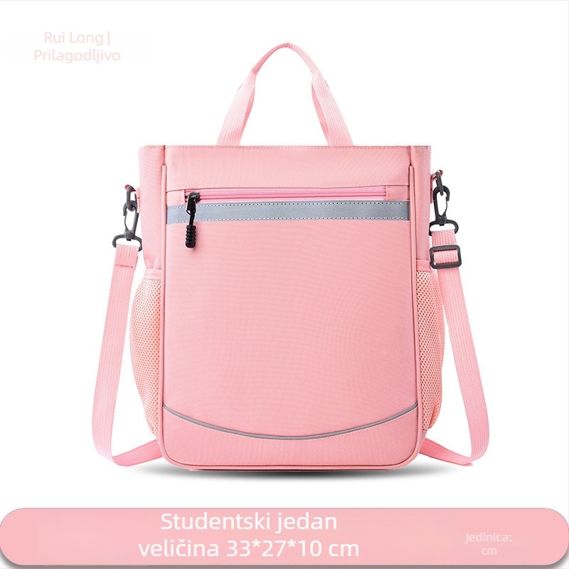 Školska torba za osnovnu školu s prilagođenim logotipom, Oxford tkanina, unisex, crossbody torba, prozračna, izdržljiva, reflektirajuća za noćnu sigurnost, podstava od poliestera