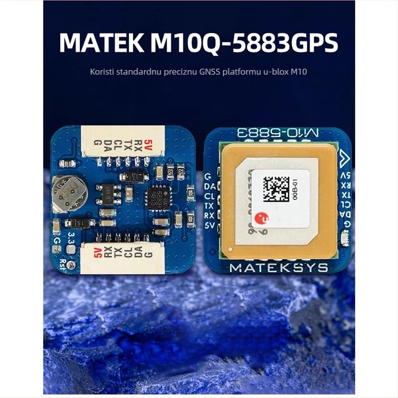 Matek GPS modul visoke osjetljivosti M10Q-5883, Beidou GNSS s omnidirekcionalnom antenom, stabilan signal